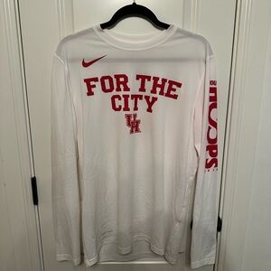 University of Houston Nike Men’s White Long-Sleeve 'For The City' UH T-Shirt